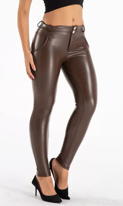 Leather Damen Kunstleder Hose Damen Lederhose YILIN Kunst Hose In