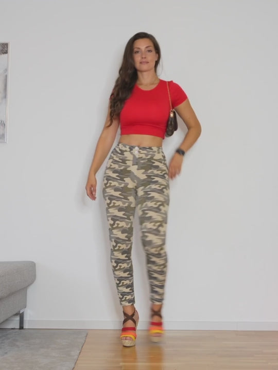MW Classic Camo bright MWPants cotton leggings with a perfect push-up effect
