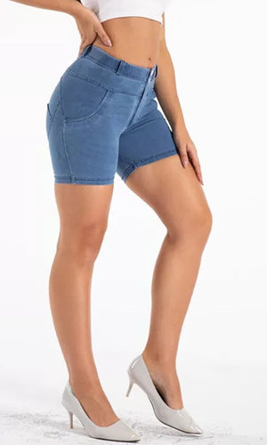 Damen Shorts Melody MW Denim Shorts Blau bequeme Shorts XXS-XS-S-M-L-XL-XXL-3XL