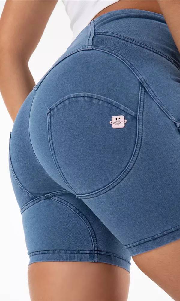 MW+ Zipper Shorts Denim Blau