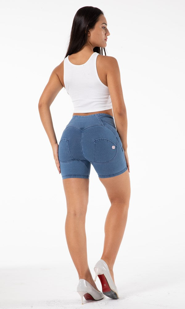 MW+ Zipper Shorts Denim Blau