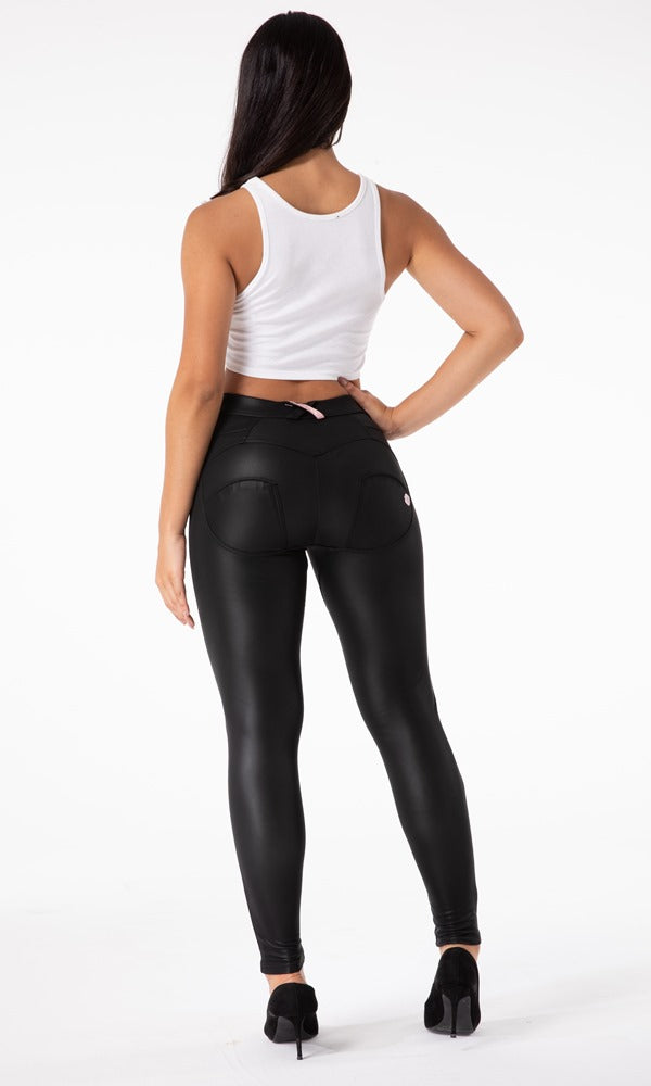 Melody MW Pu-Leder Schwarz Matt Damen Hosen Warme Winter Leggings XXS-XS-S-M-L-XL-XXL-3XL